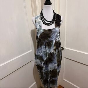 New with tags! Simply Vera Vera Wang Blue and Brown Tie-dye Dress